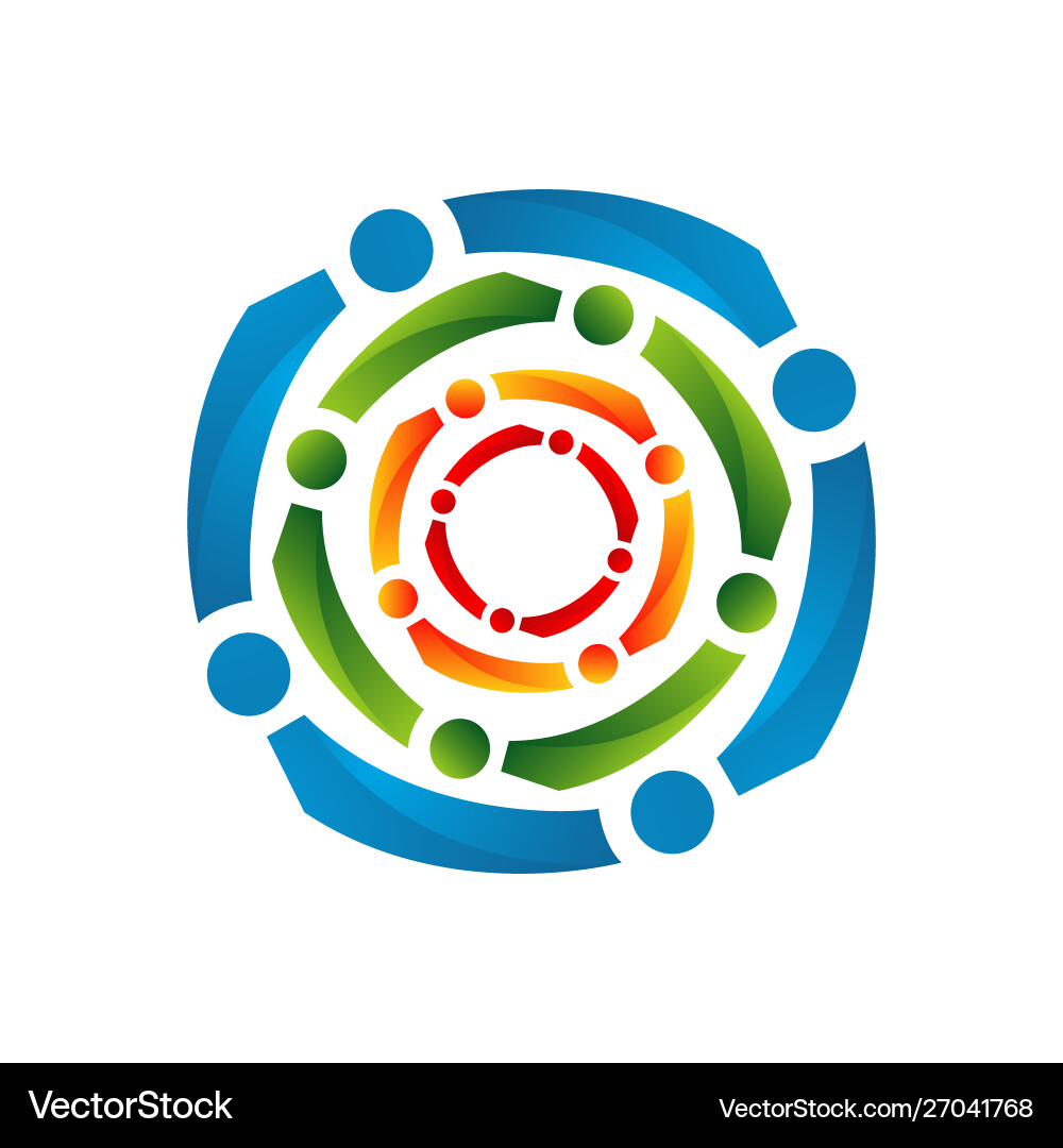 Colorful Circle Logo - Abstract Loop Motif Vector Image