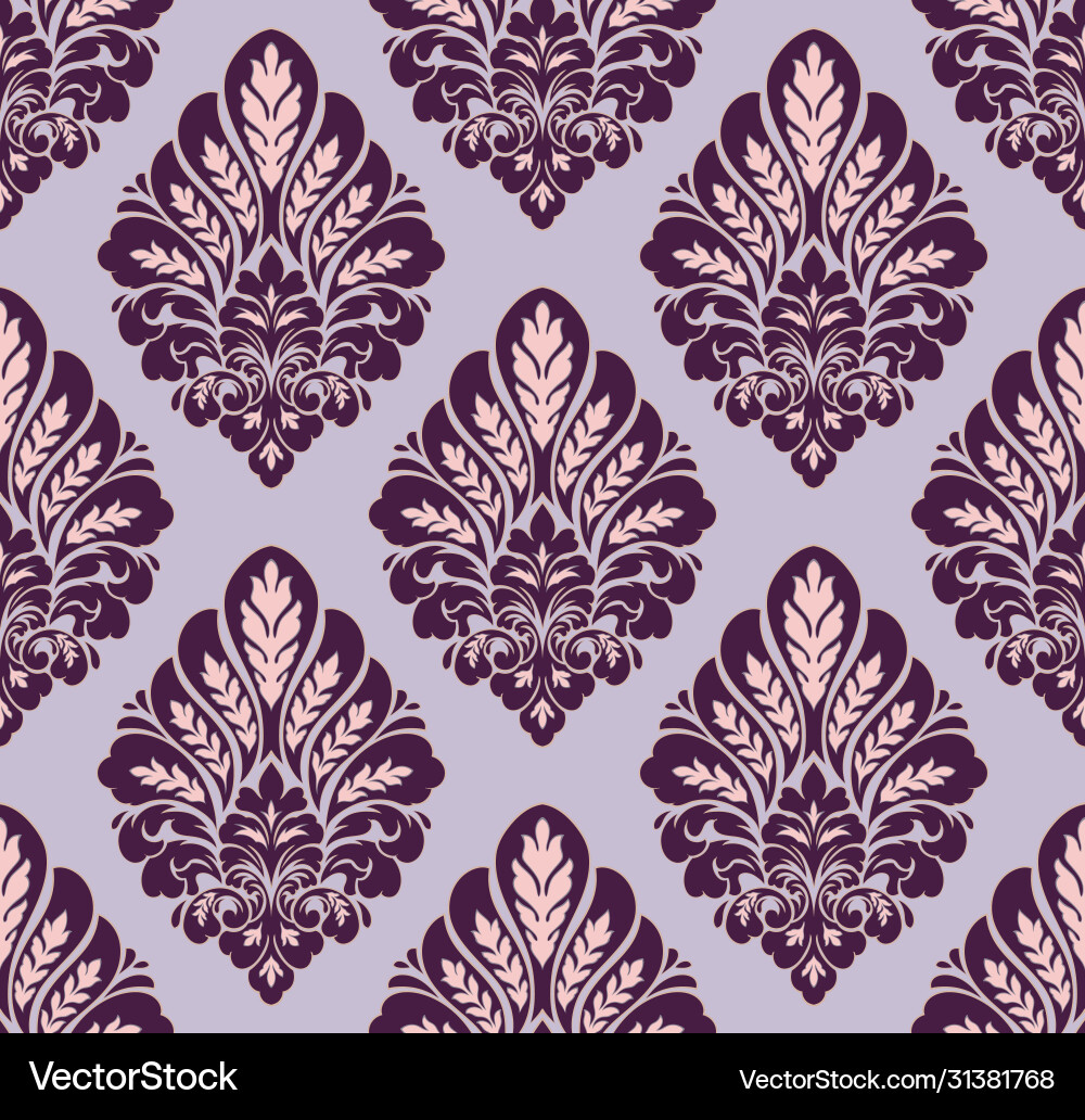 Damask seamless pattern element classical Vector Image