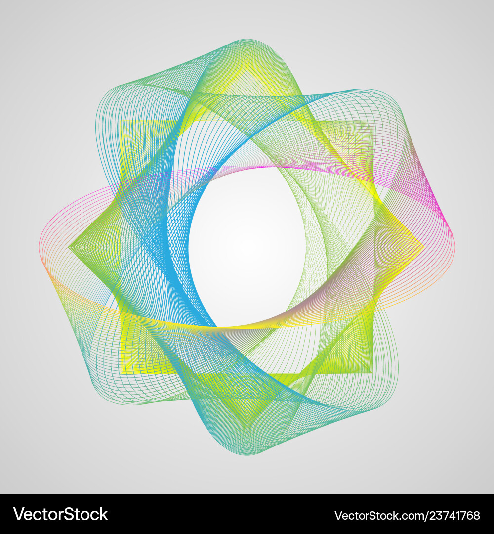 Design element asymmetric wave bright gradient vector image