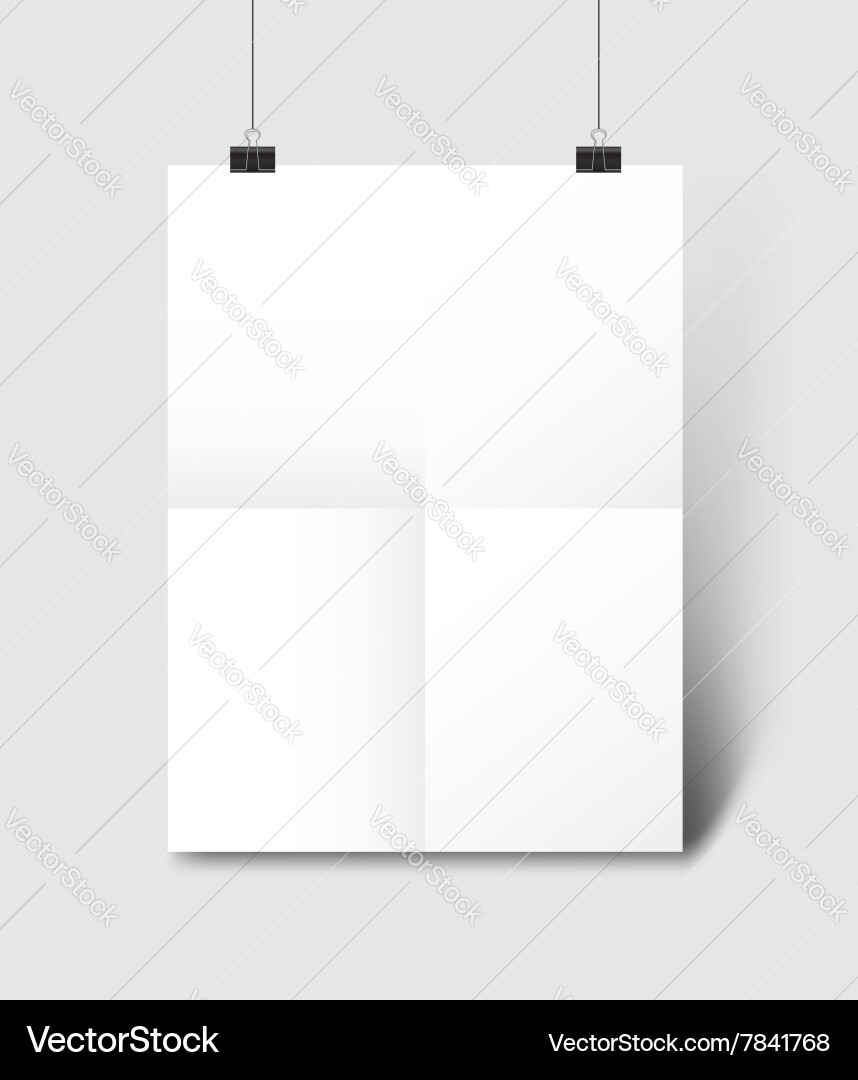 Empty white paper sheet Royalty Free Vector Image