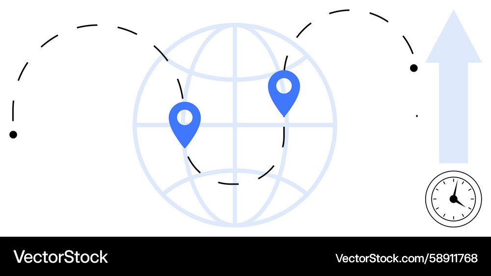 Global navigation and time efficiency Global navigation and time efficiency Vector Image