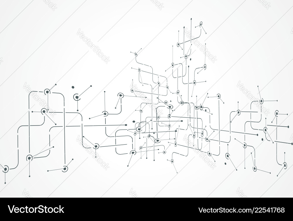 High Tech Connection Scheme vector image