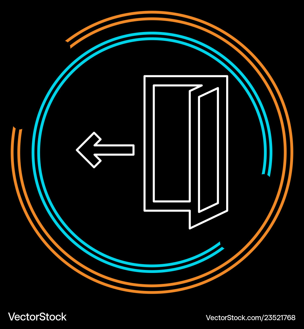 Logout icon - exit sign or register Vector Image