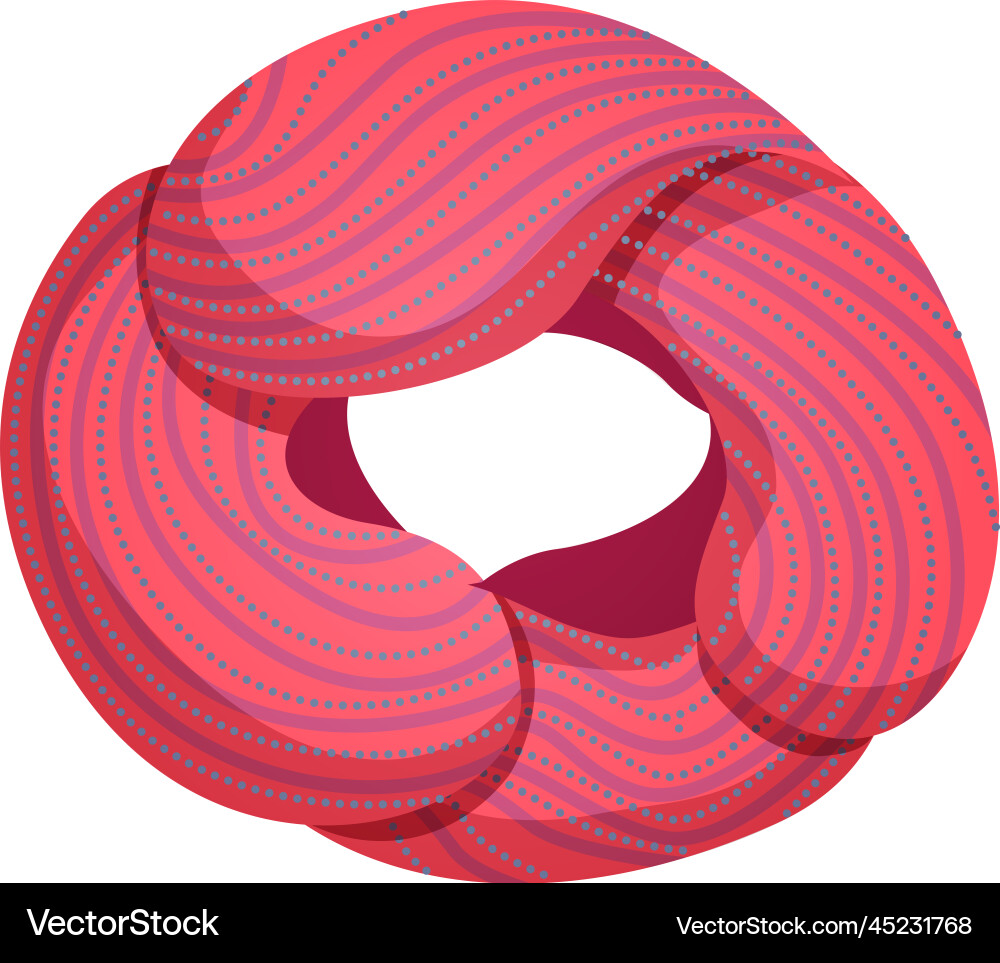 Round winter scarf composition vector image