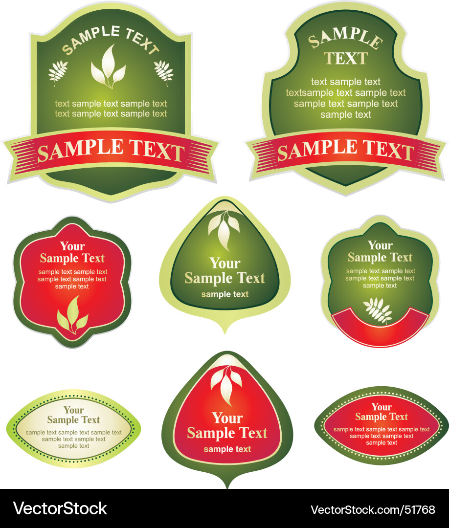 Shape Labels Collection vector image