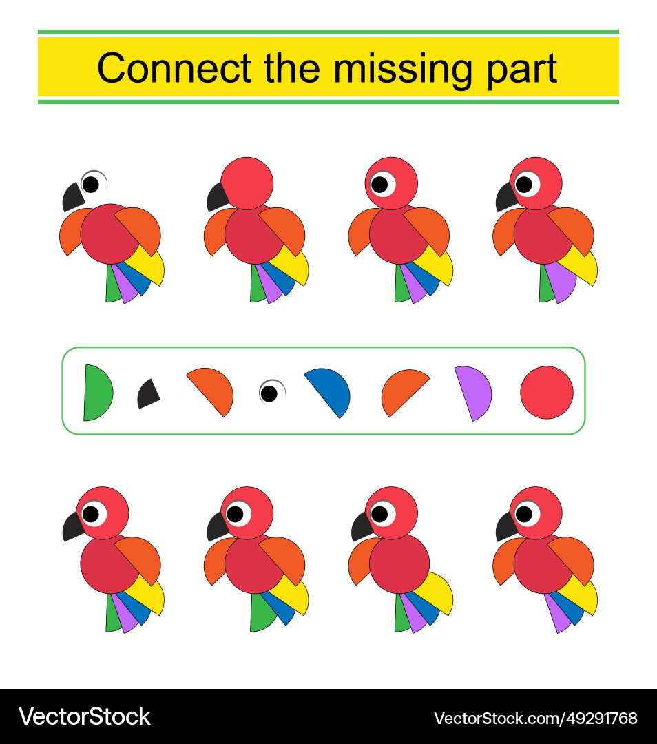 Task for the development of attention and logic Task for the development of attention and logic vector image
