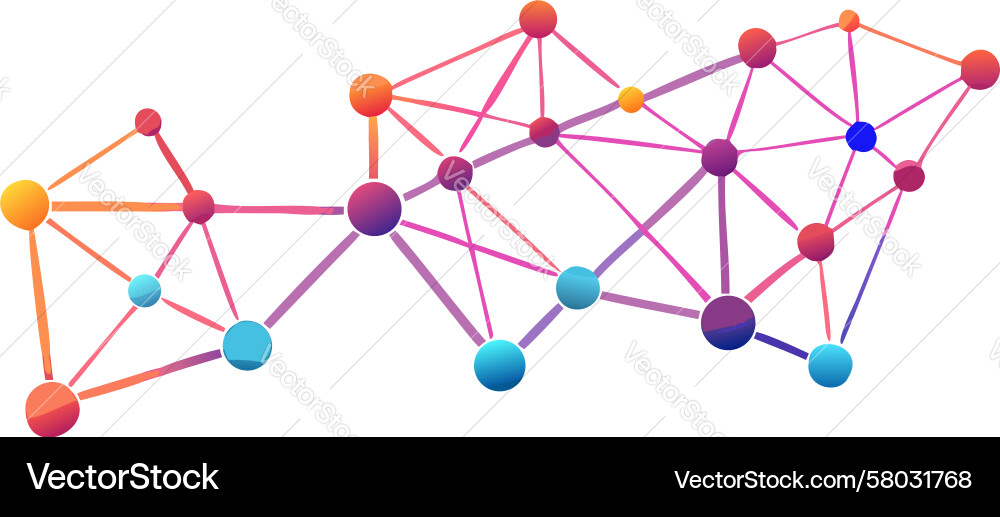 Tech Network Grid Abstract Vector Image