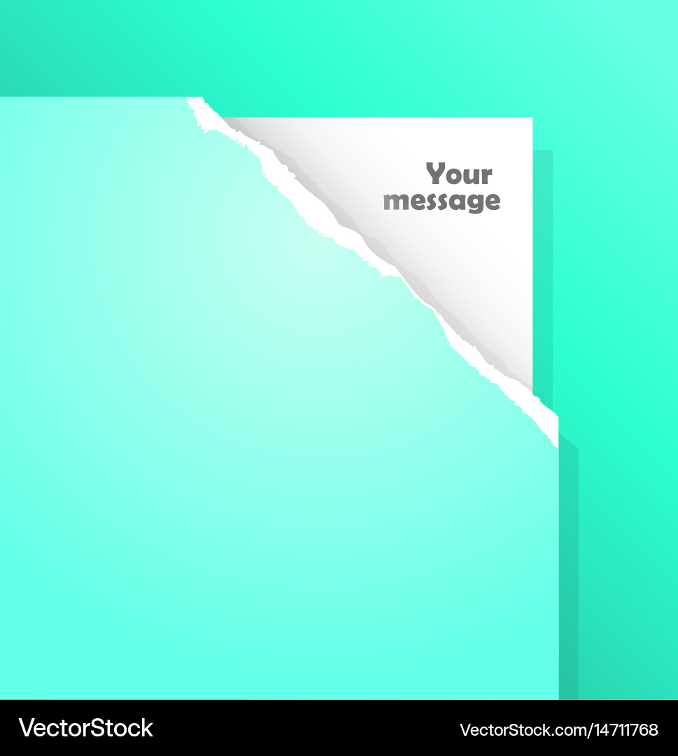 Torn paper with place for your own text vector image