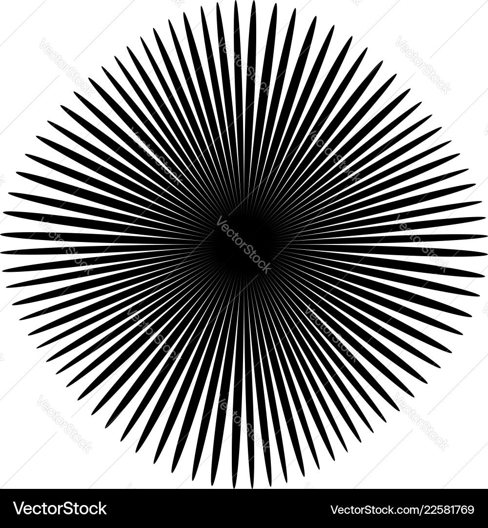 Concentric radial element radiating abstract Concentric radial element radiating abstract Vector Image