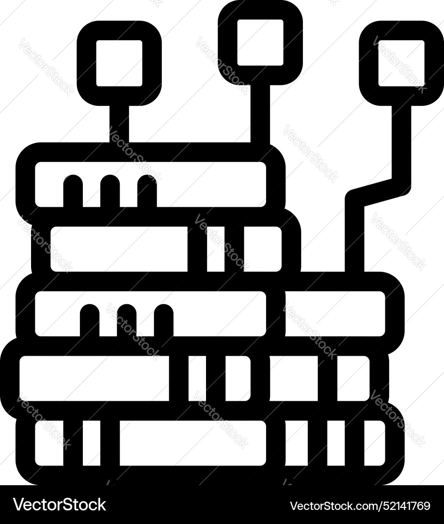 Data server is connecting with blockchain Data server is connecting with blockchain vector image
