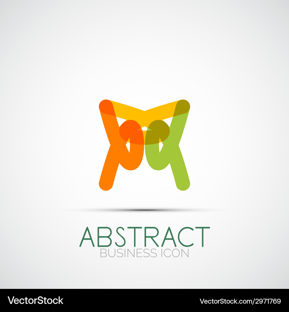 Line design loop logo vector image