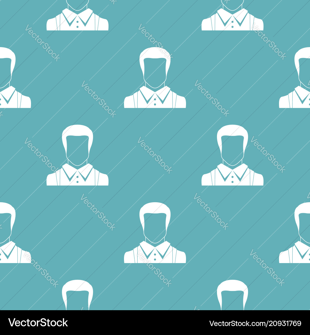 Man avatar pattern seamless Man avatar pattern seamless vector image