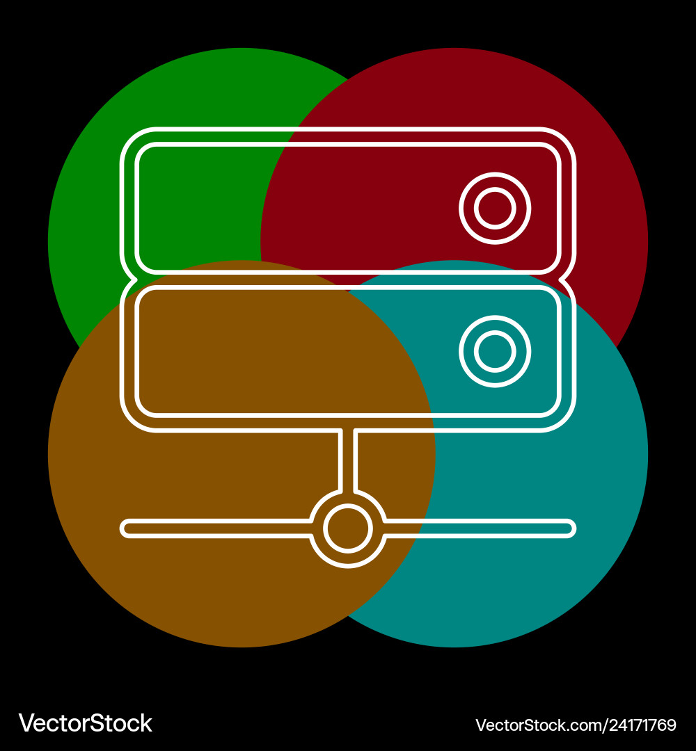 Server data racks - computer storage icon Vector Image
