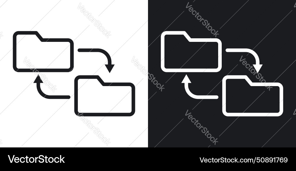 Synchronization icon set share backup data symbol Vector Image