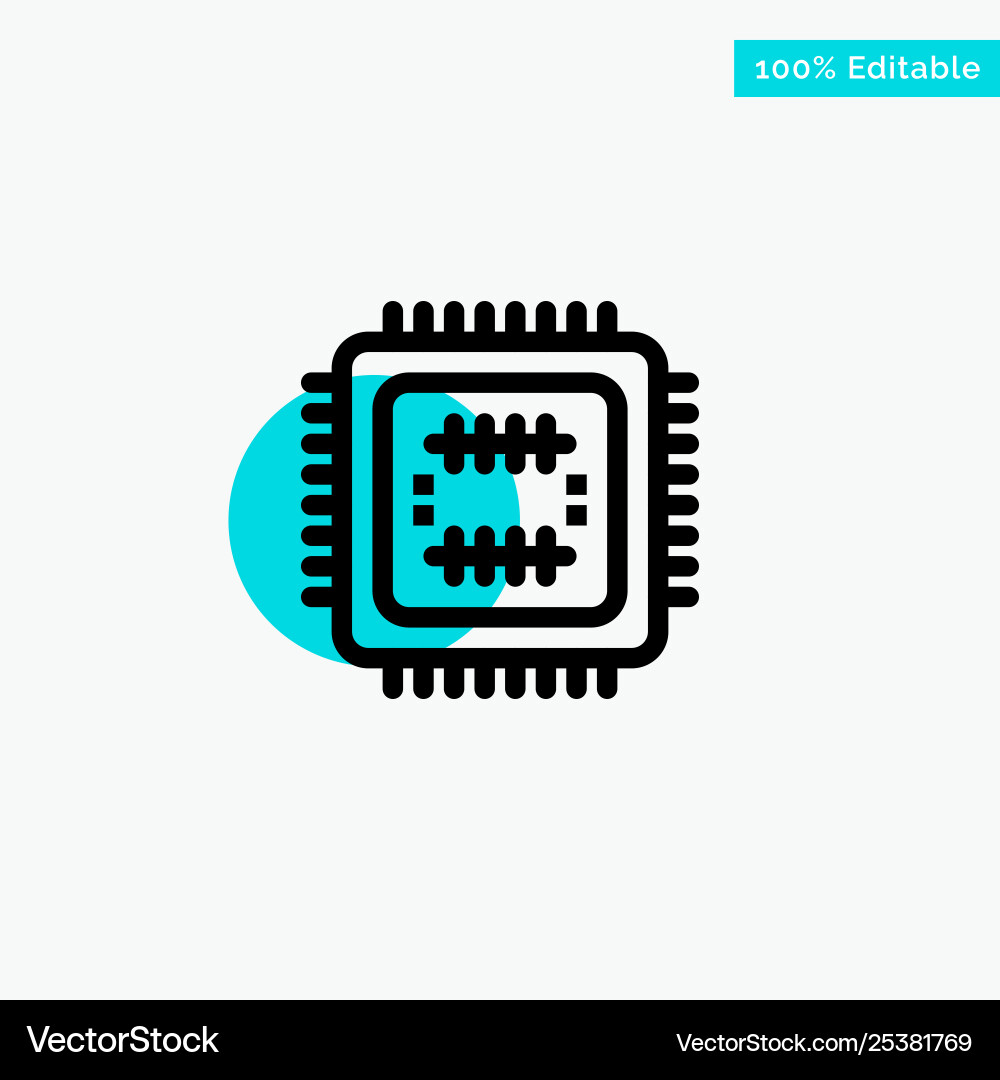 System tech technology cpu turquoise highlight System tech technology cpu turquoise highlight vector image