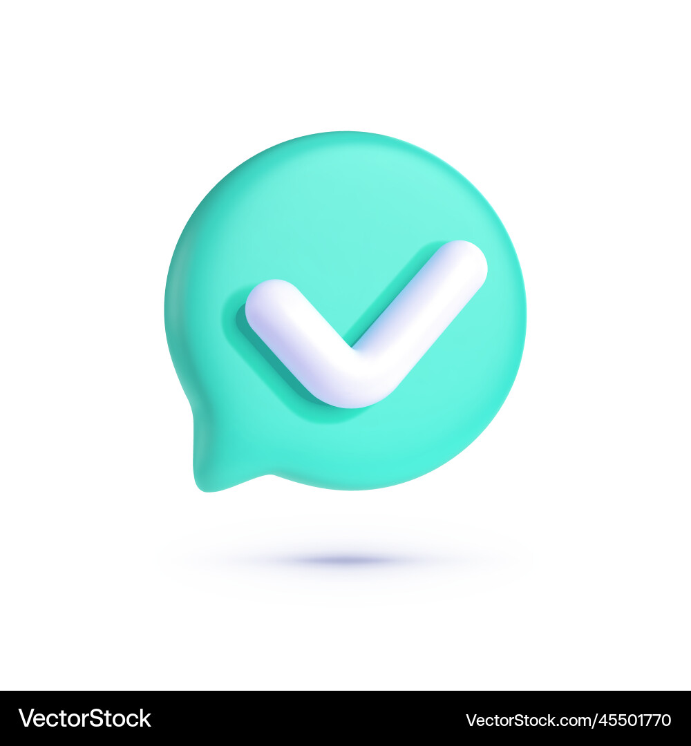 3d check mark for web background design 3d check mark for web background design vector image