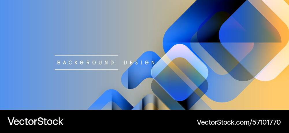 Abstract geometric shapes overlap creating Vector Image