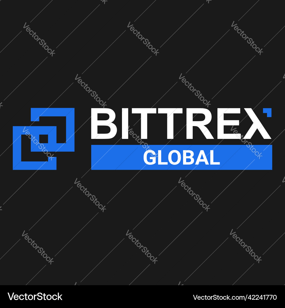 Bittrex global cryptocurrency stock market logo – Royalty-Free Vector |  VectorStock