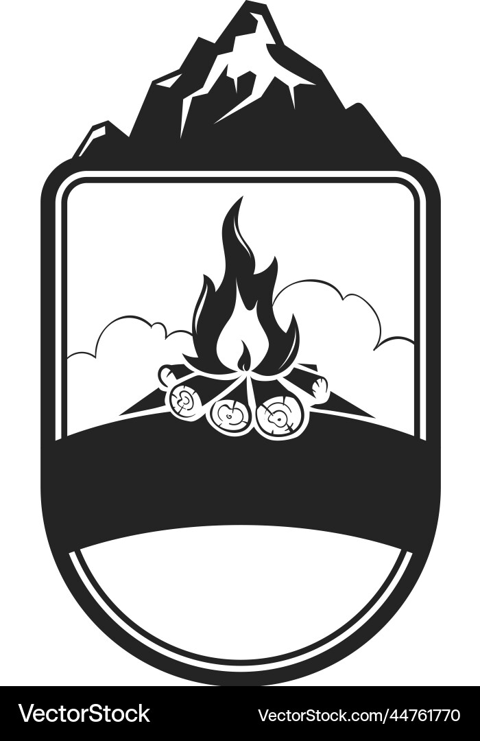 Camping club logo tourist badge travel label Camping club logo tourist badge travel label Vector Image