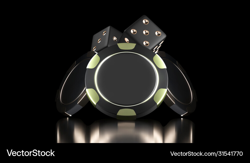 Casino background game 3d chips Vector Image