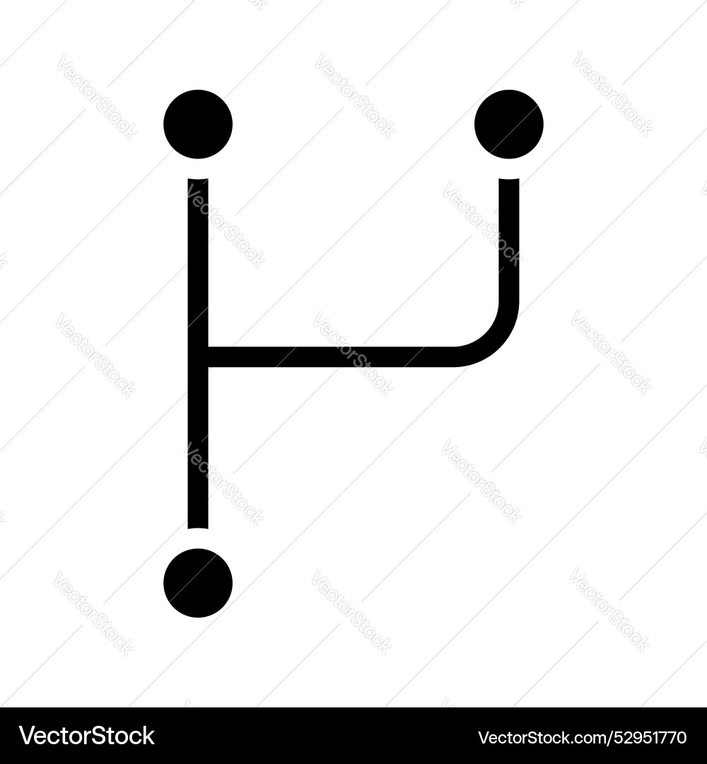Code fork icon isolated on white background vector image