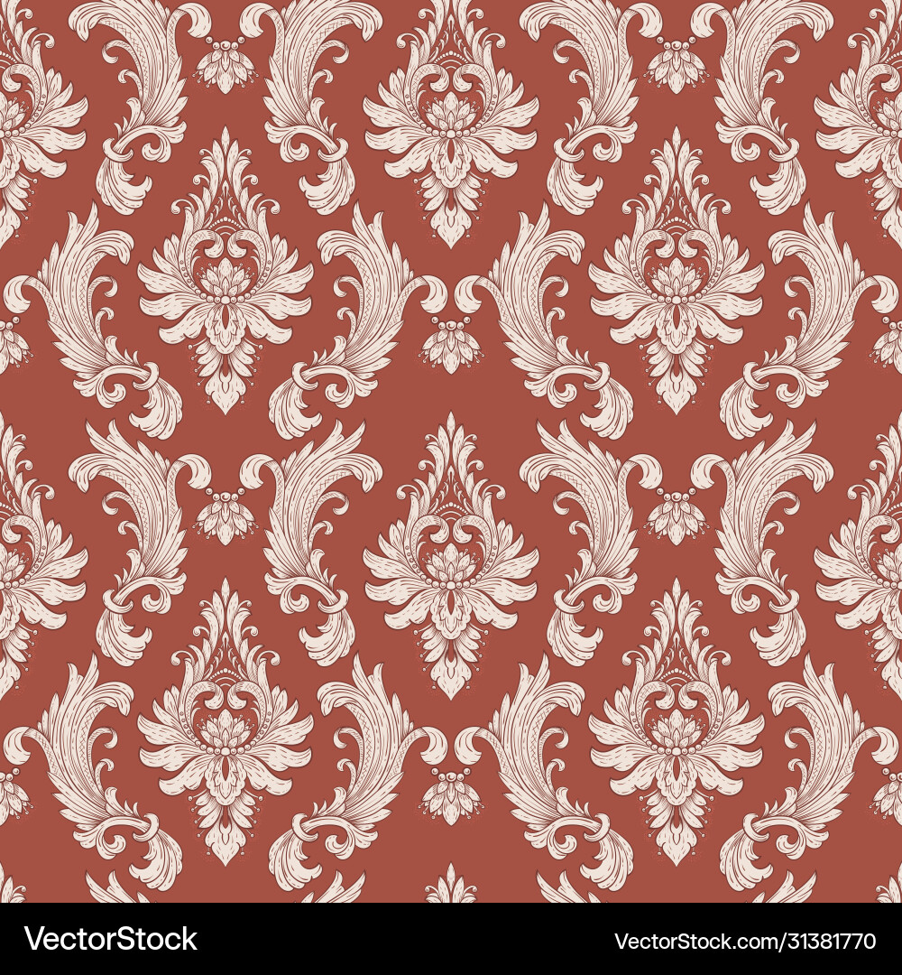 Damask seamless pattern element classical vector image