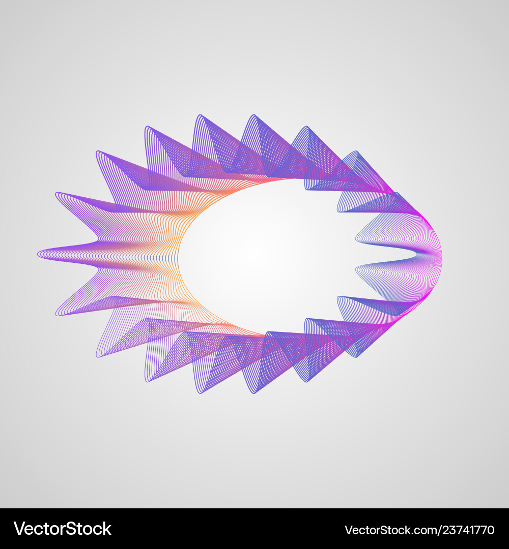 Design element asymmetric circle bright gradient Design element asymmetric circle bright gradient vector image