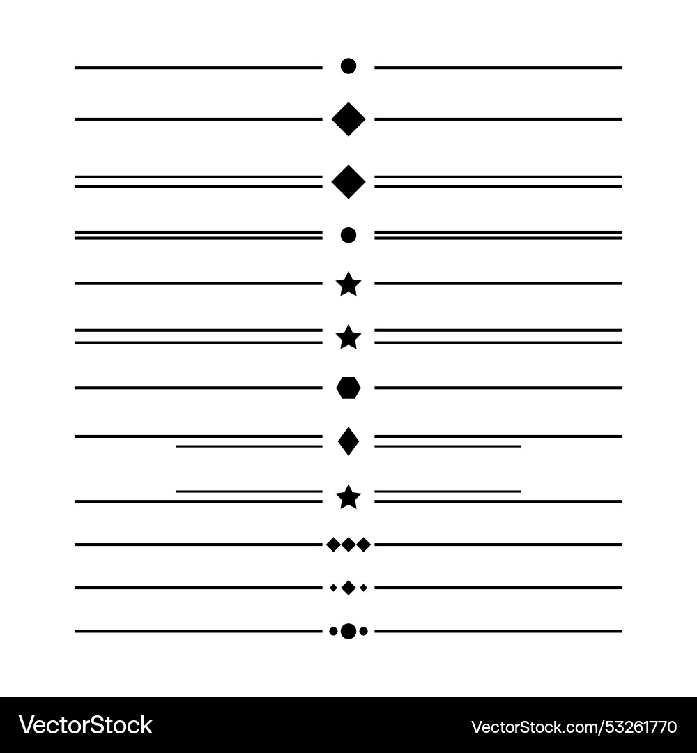 Divider frame border horizontal line shape icon Vector Image