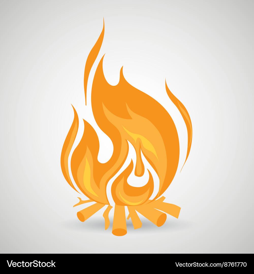 Flame Icon Set vector image