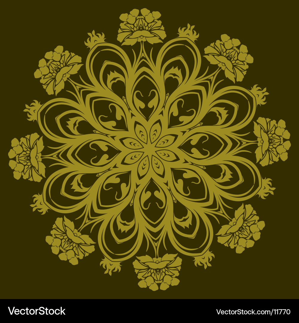 Ornate Scroll Pattern Vector Image