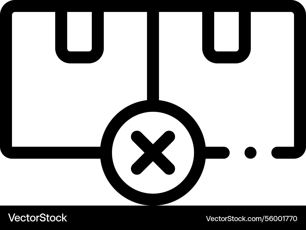 Out of stock icon thin linear style design Vector Image