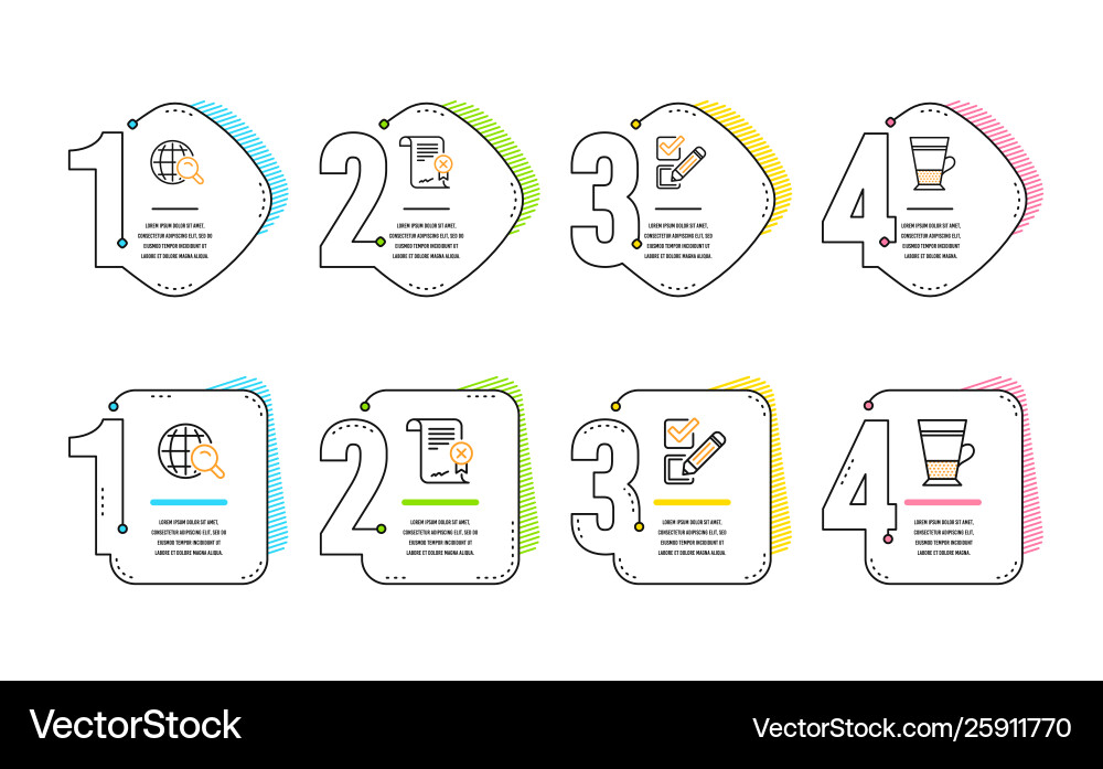 Reject certificate checkbox and internet search Reject certificate checkbox and internet search vector image