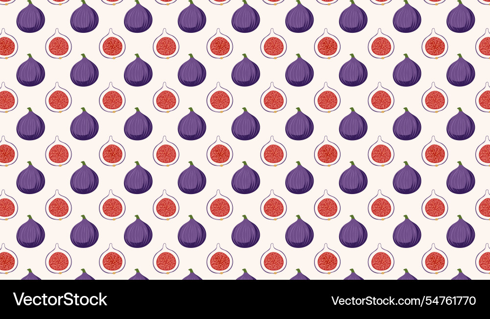 Seamless pattern with figs background Vector Image
