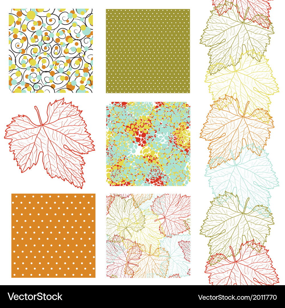 Seamless patterns set vector image