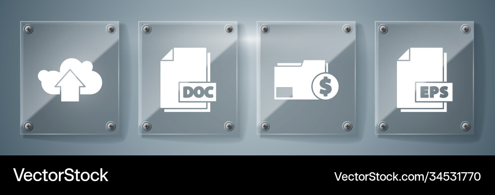 Set eps file document finance folder Set eps file document finance folder vector image