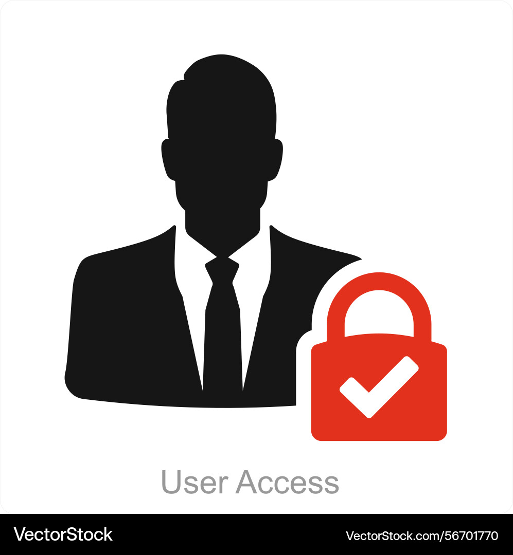User access and secure icon concept Vector Image