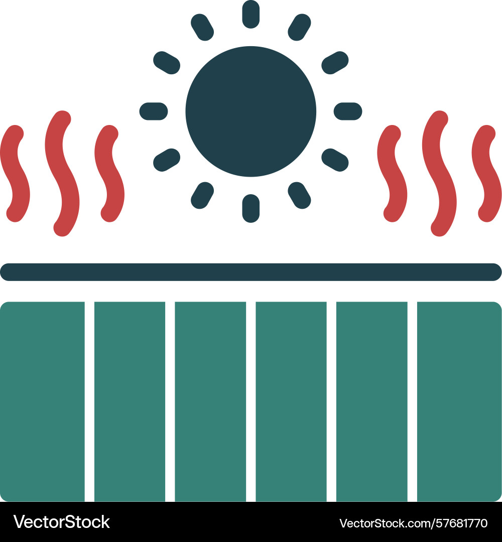 Uv index glyph multi color icon Vector Image
