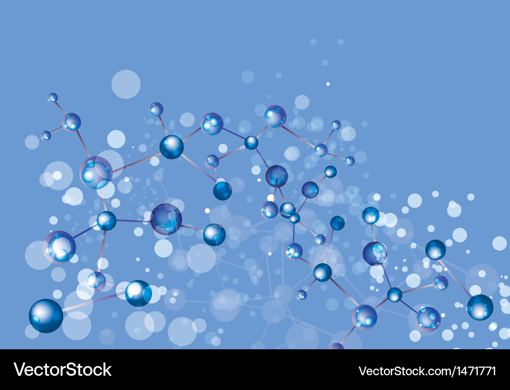 Abstract molecular structure background Vector Image