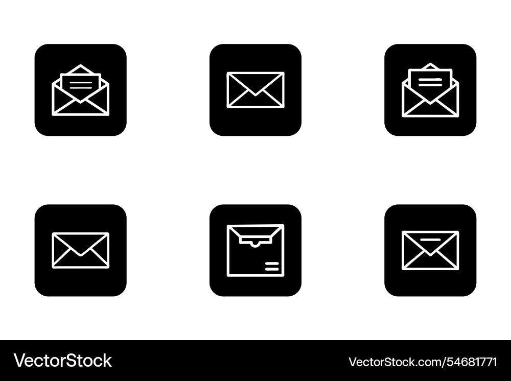 Art style envelope icon bundle set design Art style envelope icon bundle set design vector image
