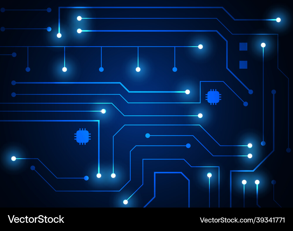 Circuit technology background with hi-tech Circuit technology background with hi-tech vector image