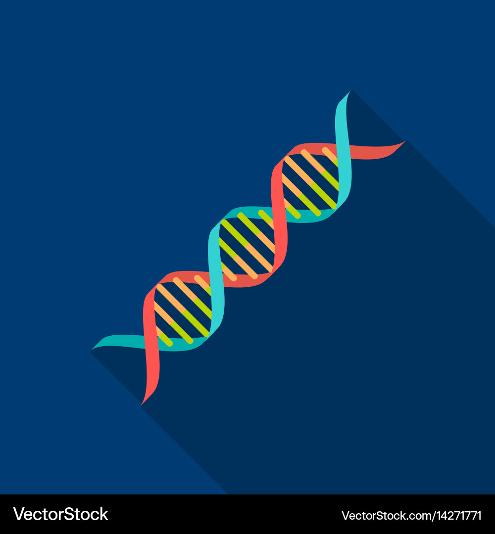 DNA Code Icon - Genetic Sequence vector image