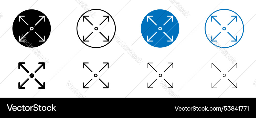 Fullscreen icon set Vector Image