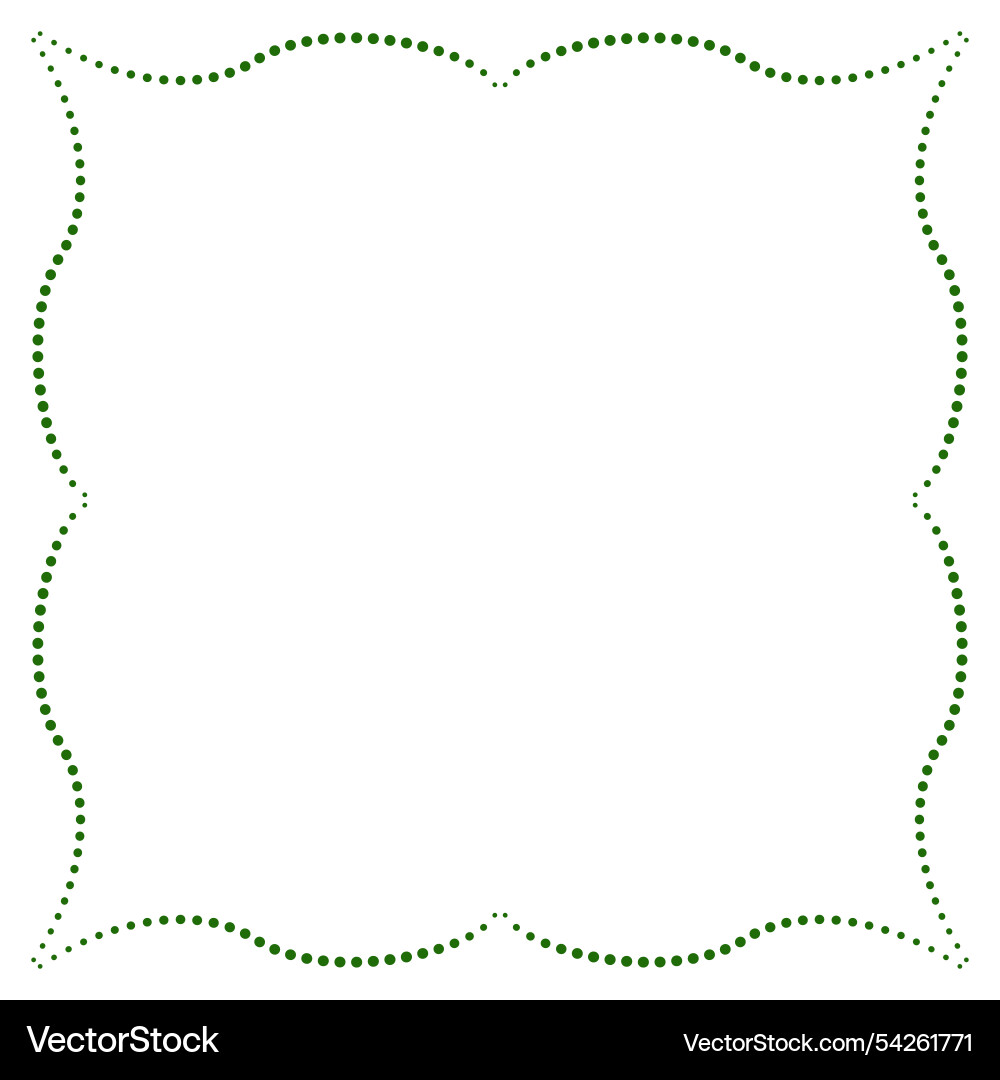 Green minimalist square frame curve lines on white Green minimalist square frame curve lines on white Vector Image