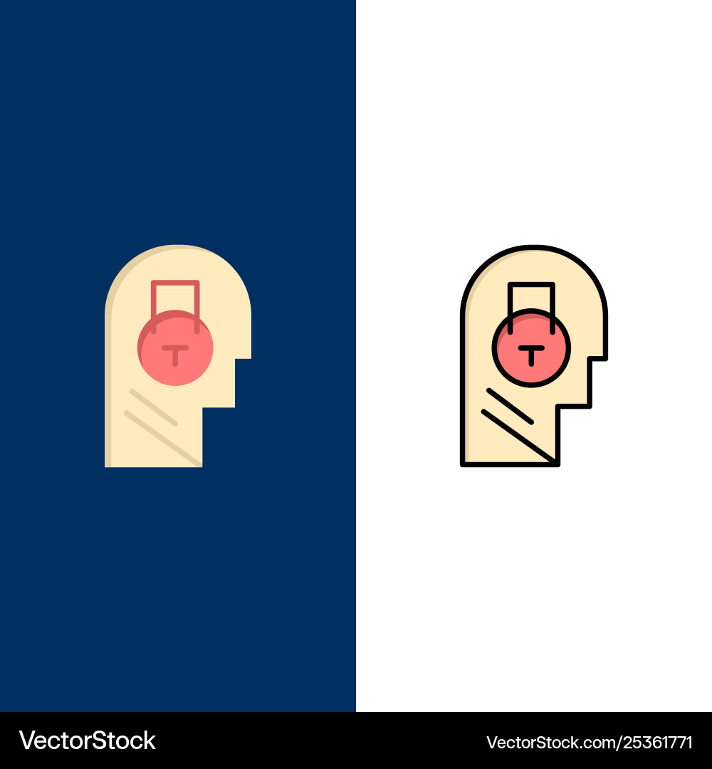 Lock secure message data user icons flat and line Lock secure message data user icons flat and line vector image