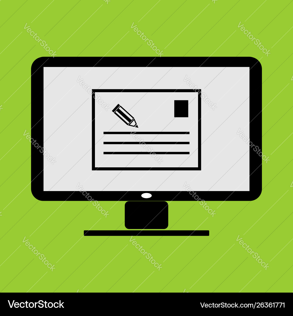 Note pad or memo thumbnail application in lc vector image