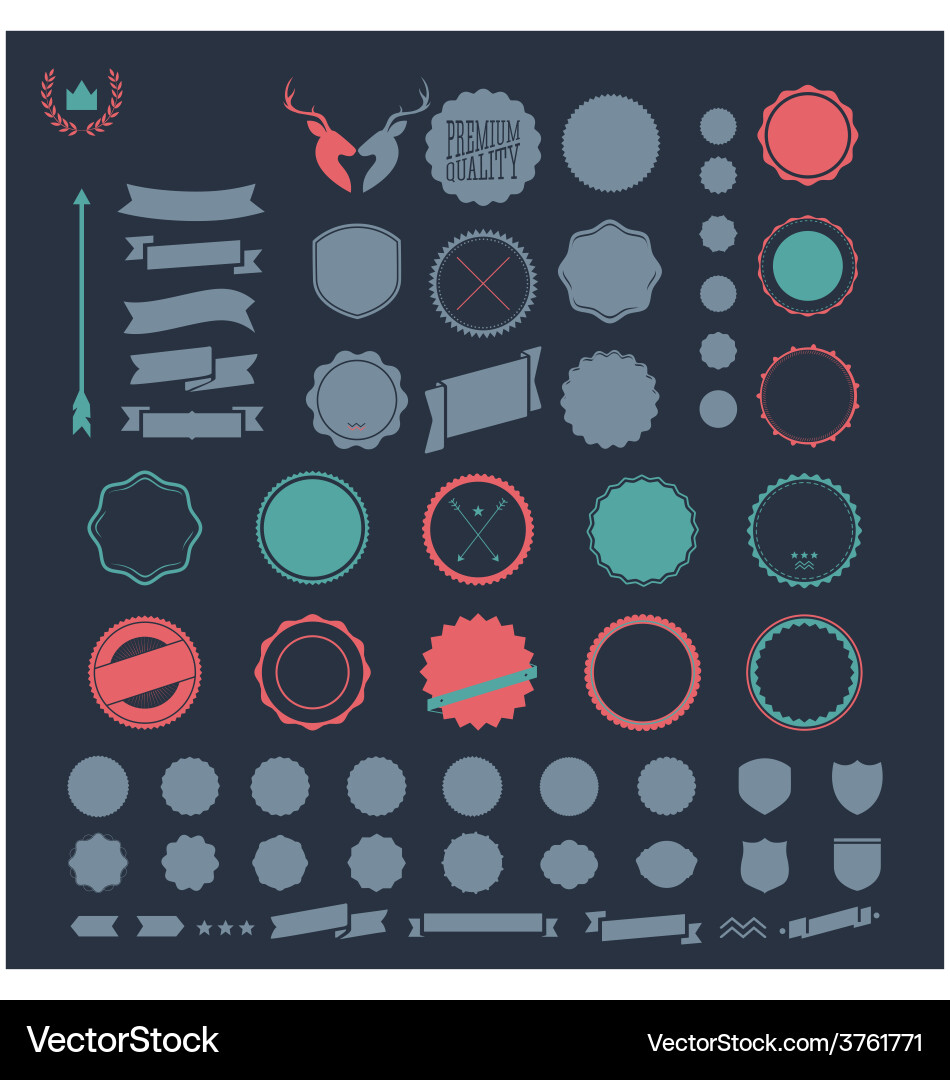Retro Style Elements vector image