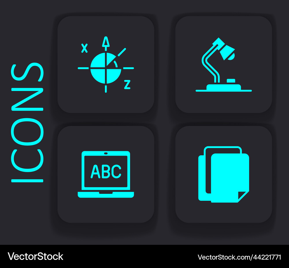 Set file document trigonometric circle table Set file document trigonometric circle table vector image