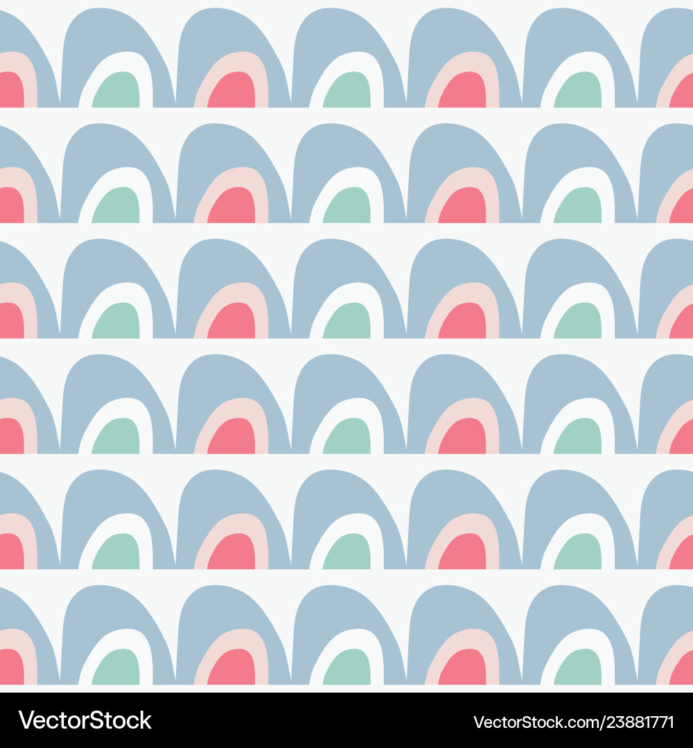 Simple rainbow seamless repeat pattern Simple rainbow seamless repeat pattern vector image