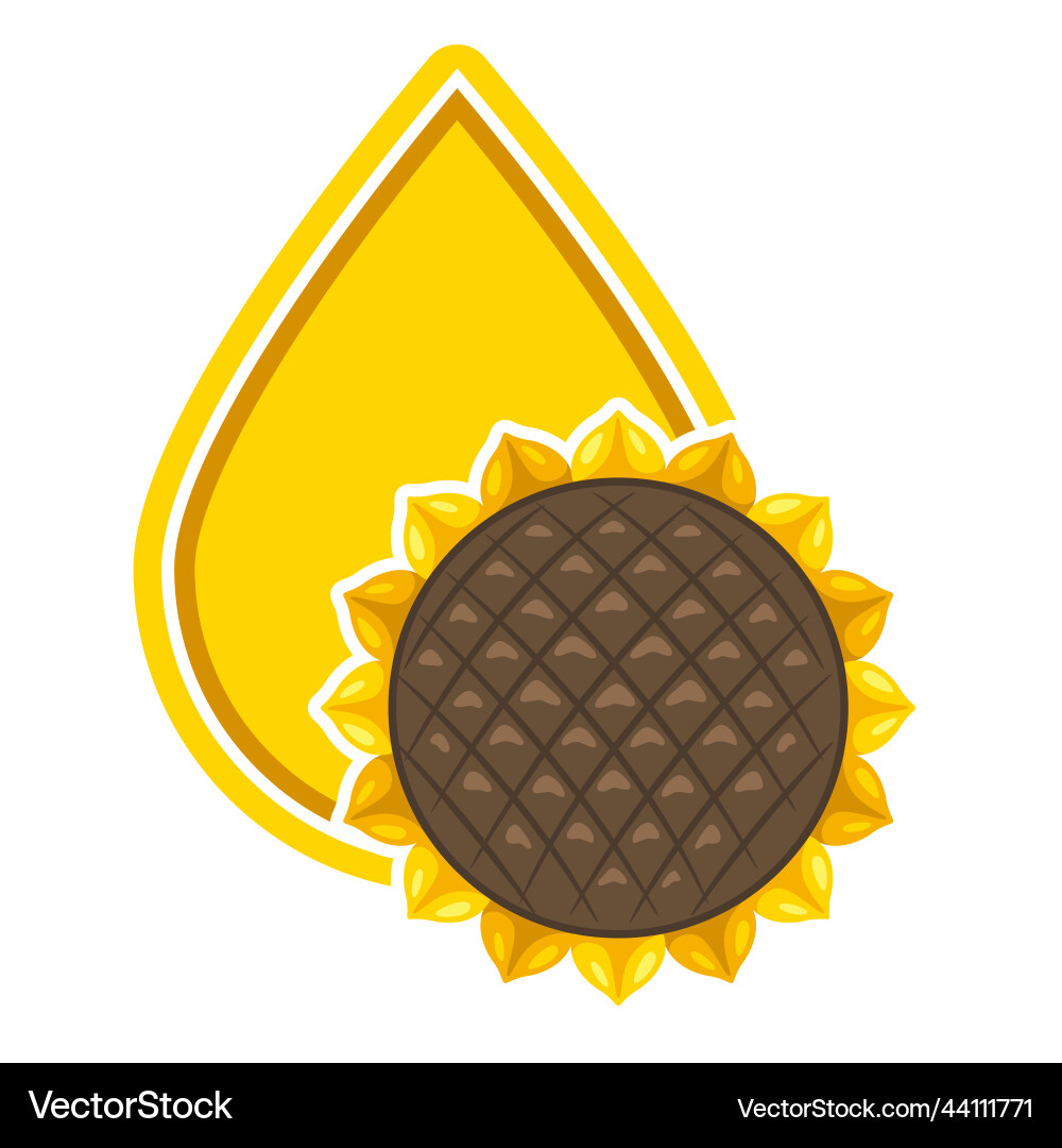 Sunflower oil label image Sunflower oil label image vector image
