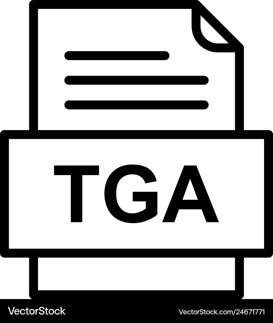 Tga file document icon Royalty Free Vector Image